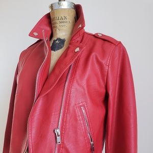 Forever 21 Red Hot Moto Jacket